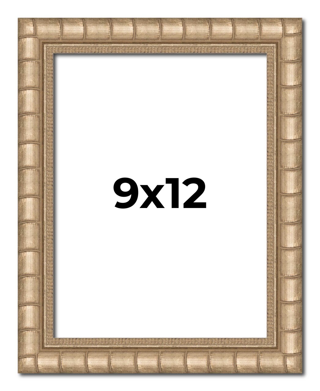 9x12 Modern Bamboo Picture Frame with UV-Resistant Acrylic & Acid Free Backing, Available in 5 Finishes - Gold, Silver, Brown, Black, and Natural